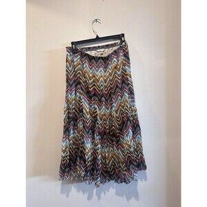 Christopher And Banks Chevron Long Skirt M